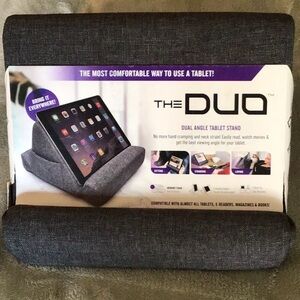 The DUO.  Dual Angle Tablet Stand - Gray